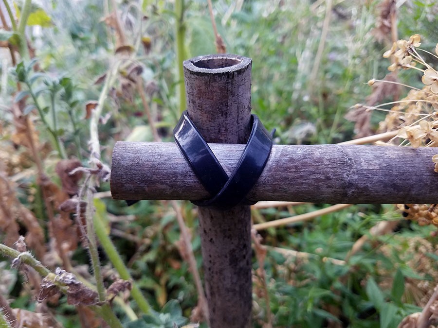 Bamboo with zip ties