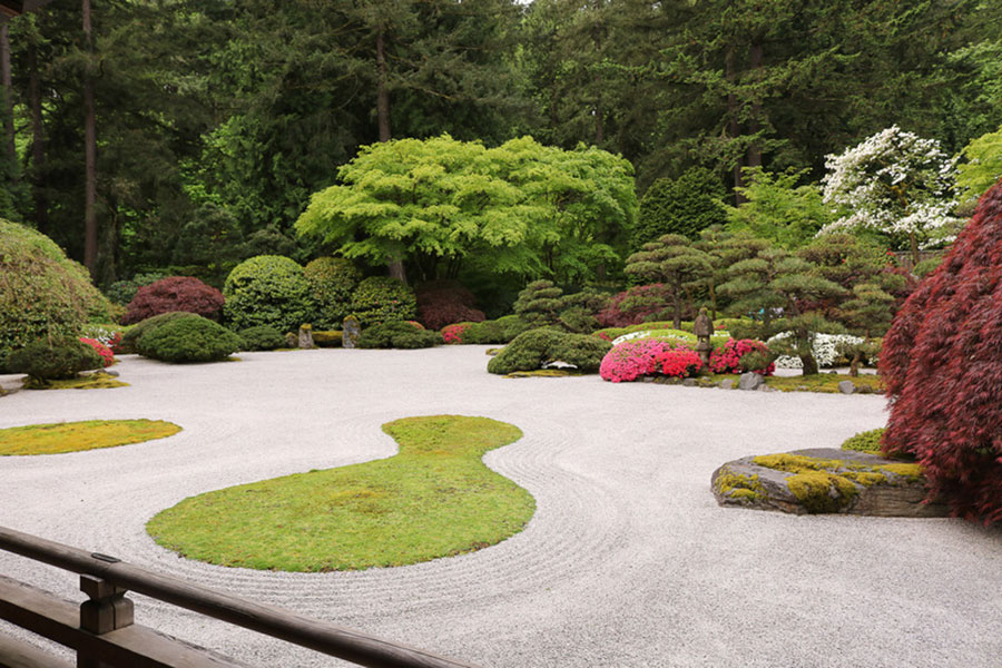Portland Japanese Garden - Flat Gravel Garden