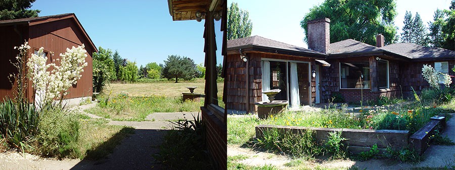 The Courtyard Garden by Linda Wisner